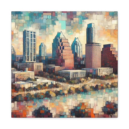 "Serene Urban Fusion" - Canvas