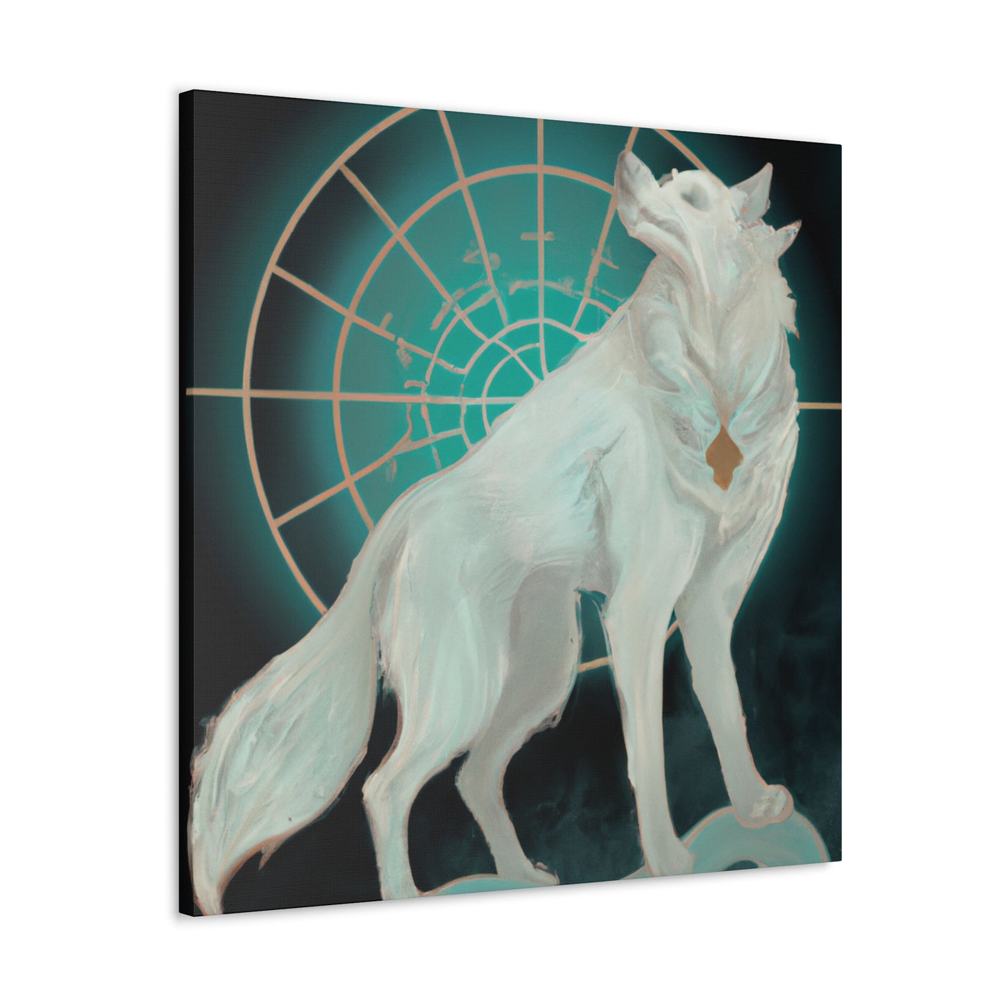 "Arctic Wolf in Deco" - Canvas