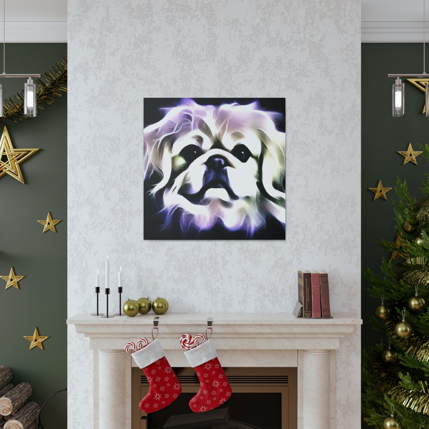 Pekingese Night Illumination - Canvas