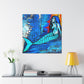 Mermaid in Moonlight - Canvas