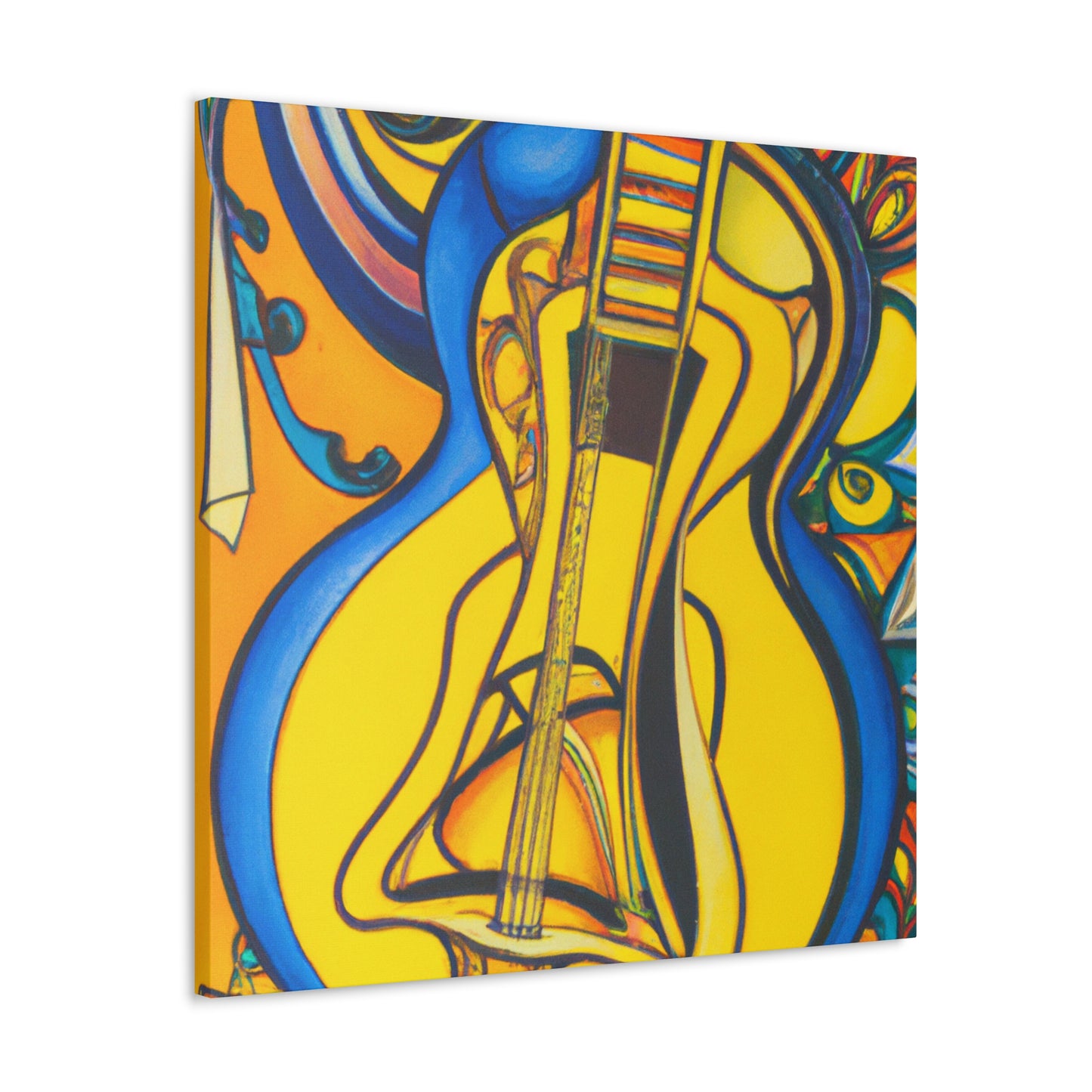 Mandolin in Moonlight. - Canvas