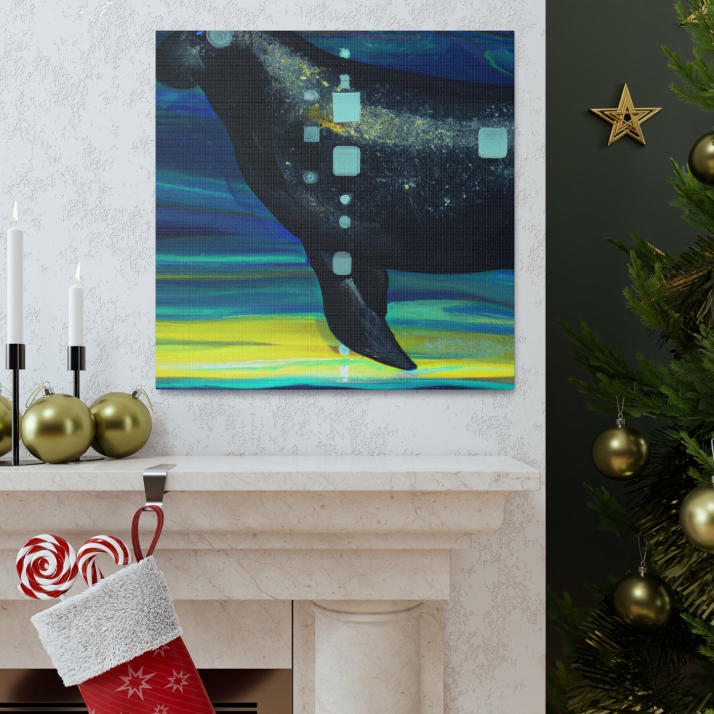 Manatee in Art Deco - Canvas