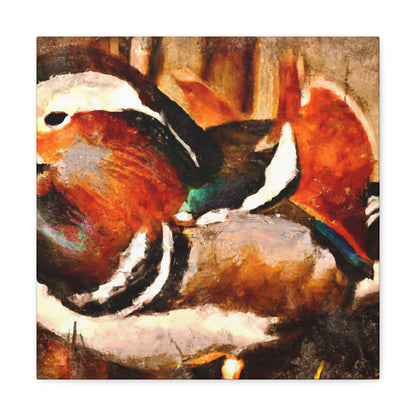 Mandarin Duck Triptych - Canvas