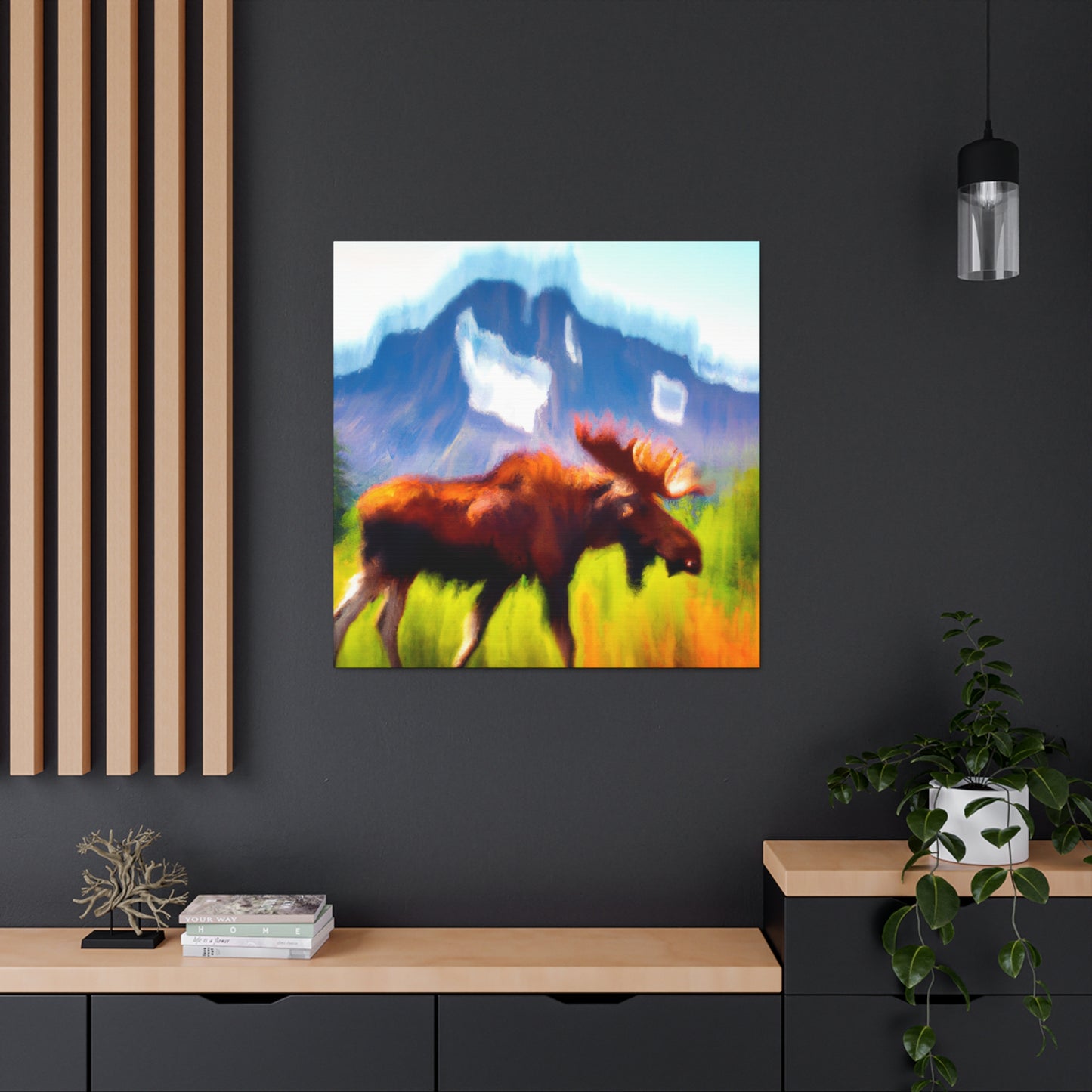 Moose in Impressionism - Canvas