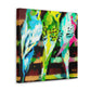 Budgies in Art Deco - Canvas