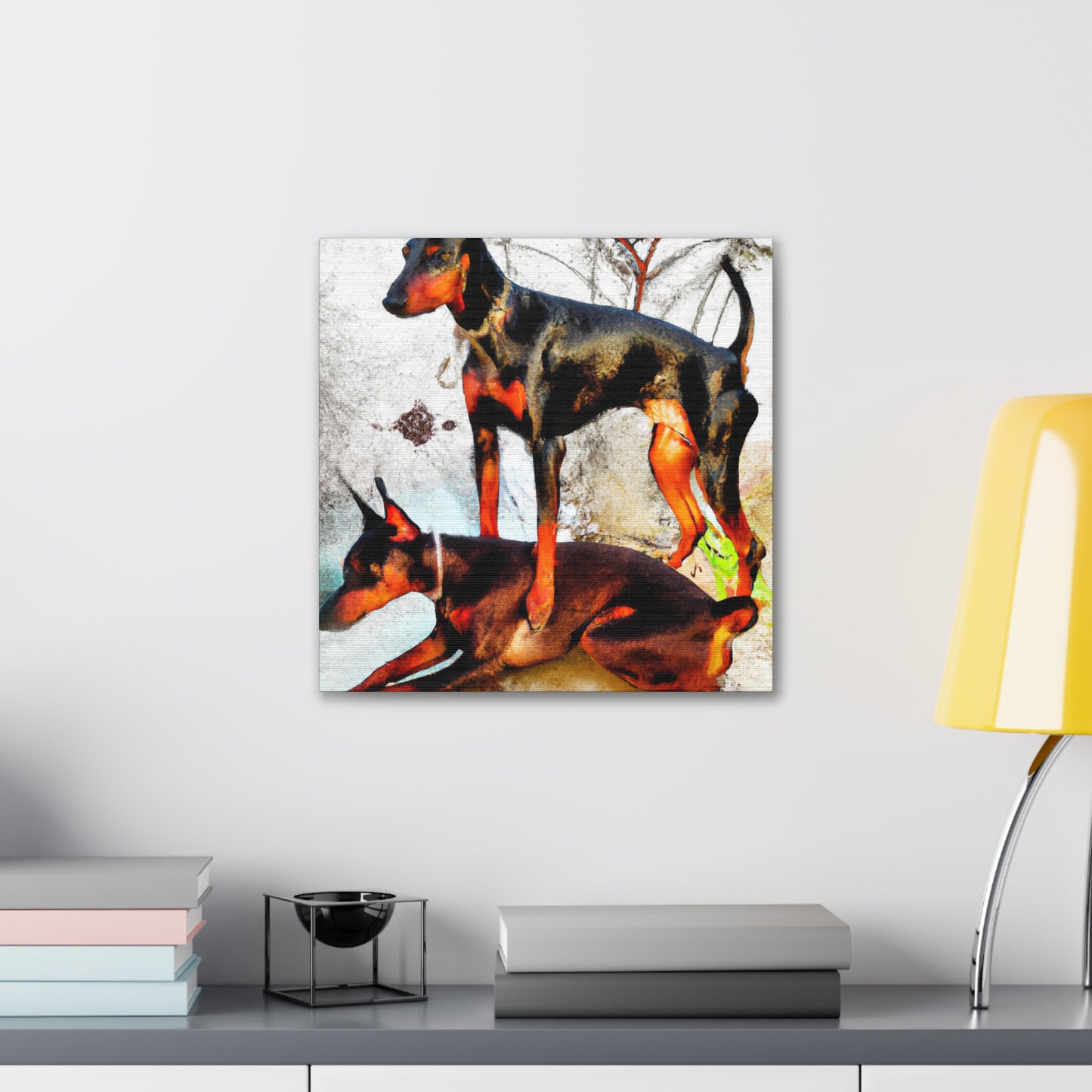 "Doberman's Bold Spirit" - Canvas