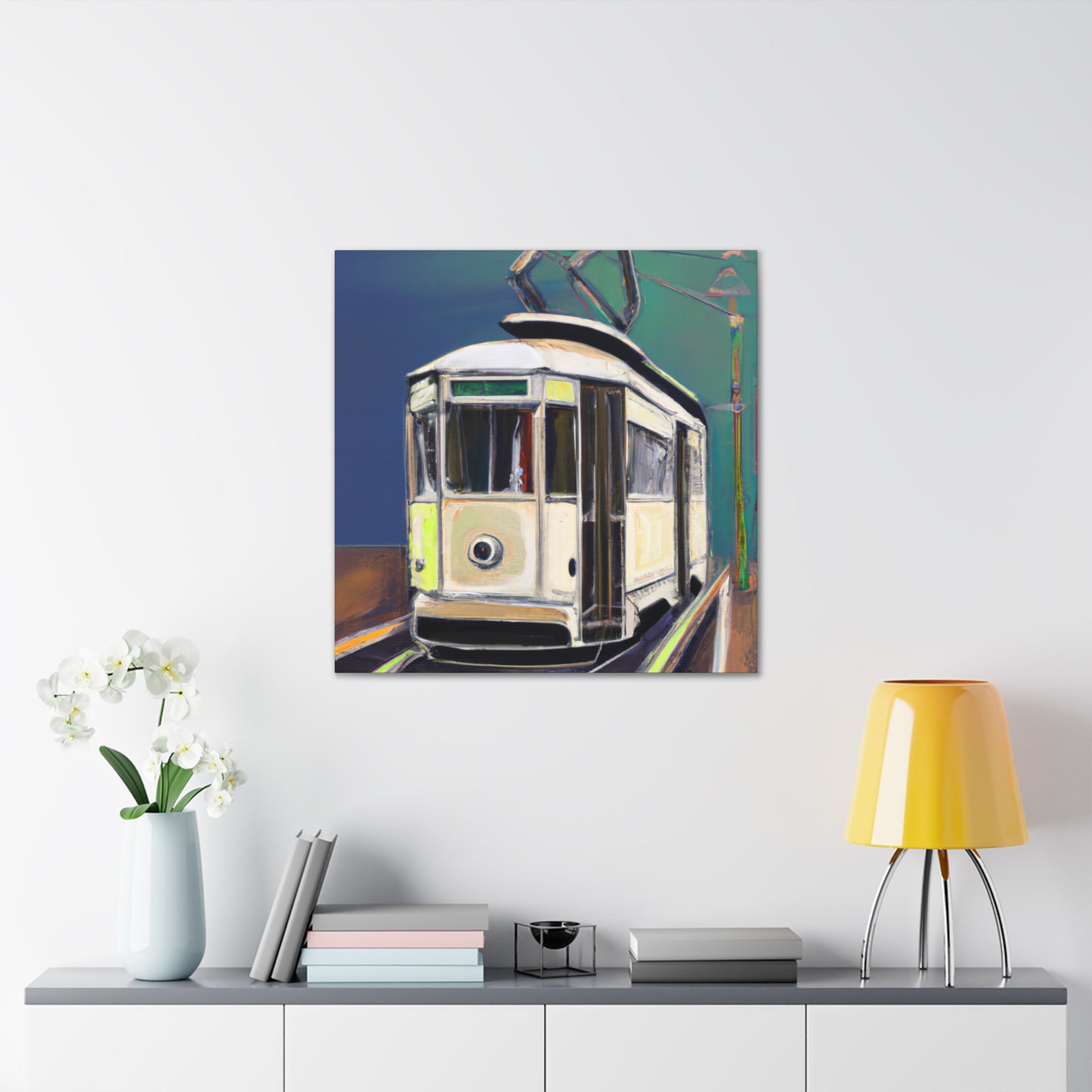 Tram in the Twilight - Canvas