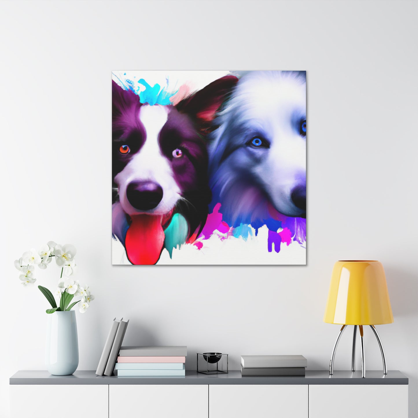 Border Collie Portrait - Canvas