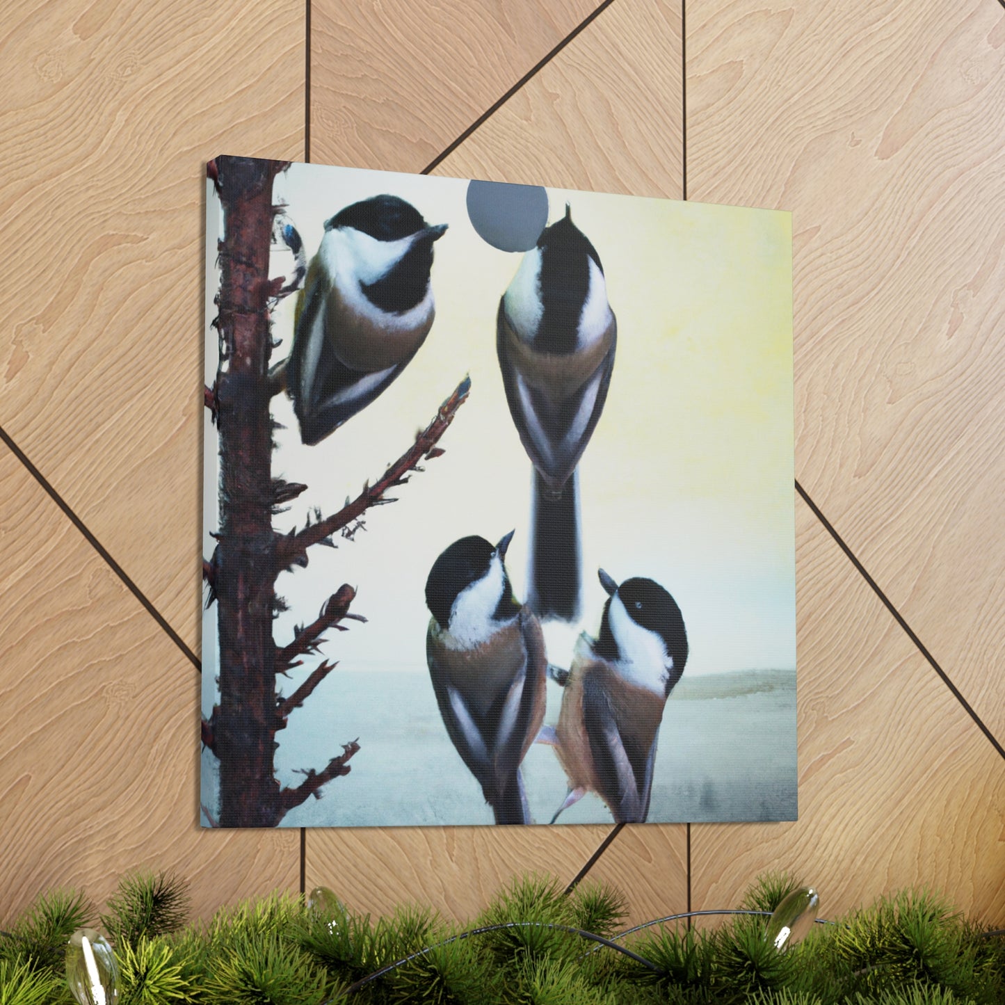 "Chickadee in Surrealism" - Canvas