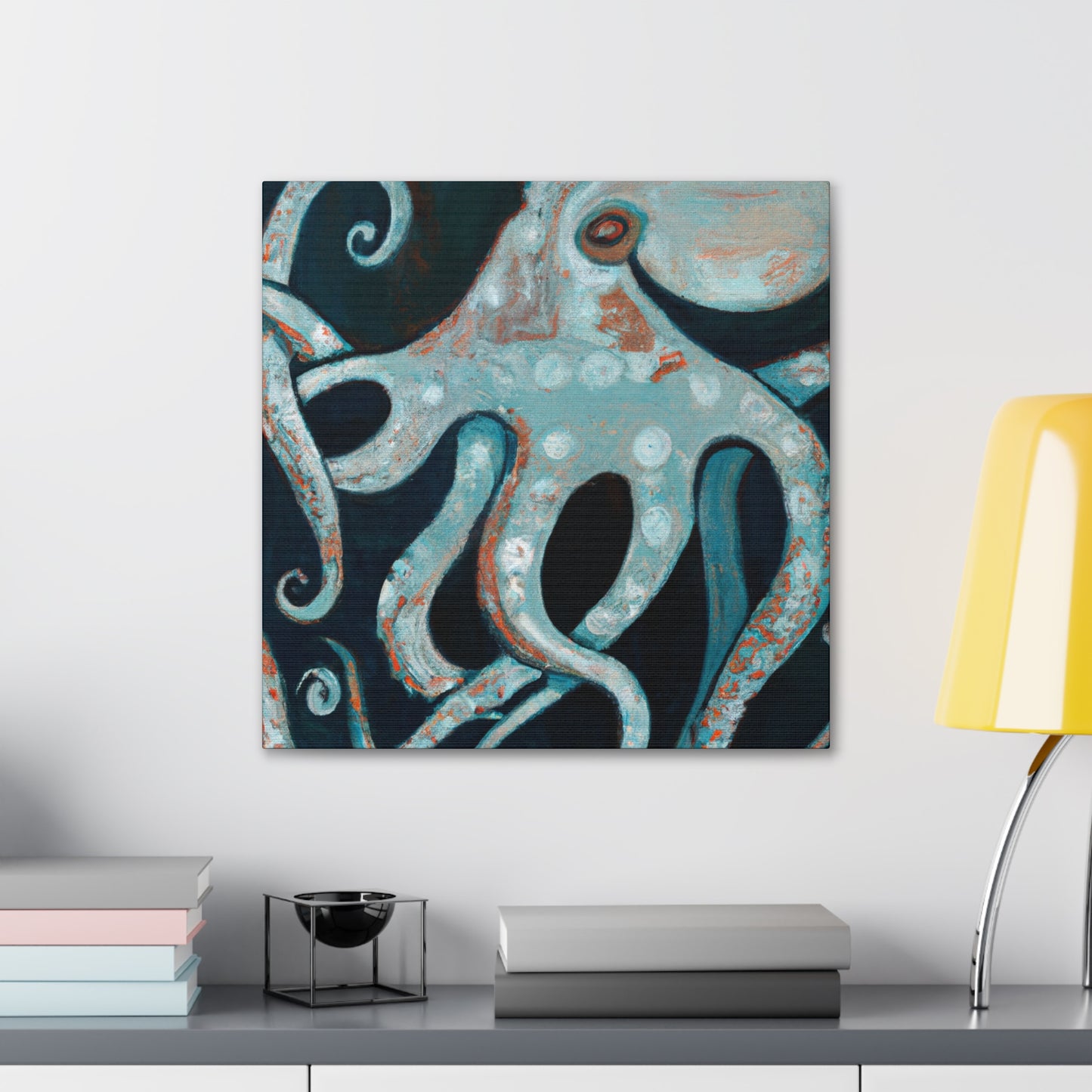 "Octopus in Art Deco". - Canvas