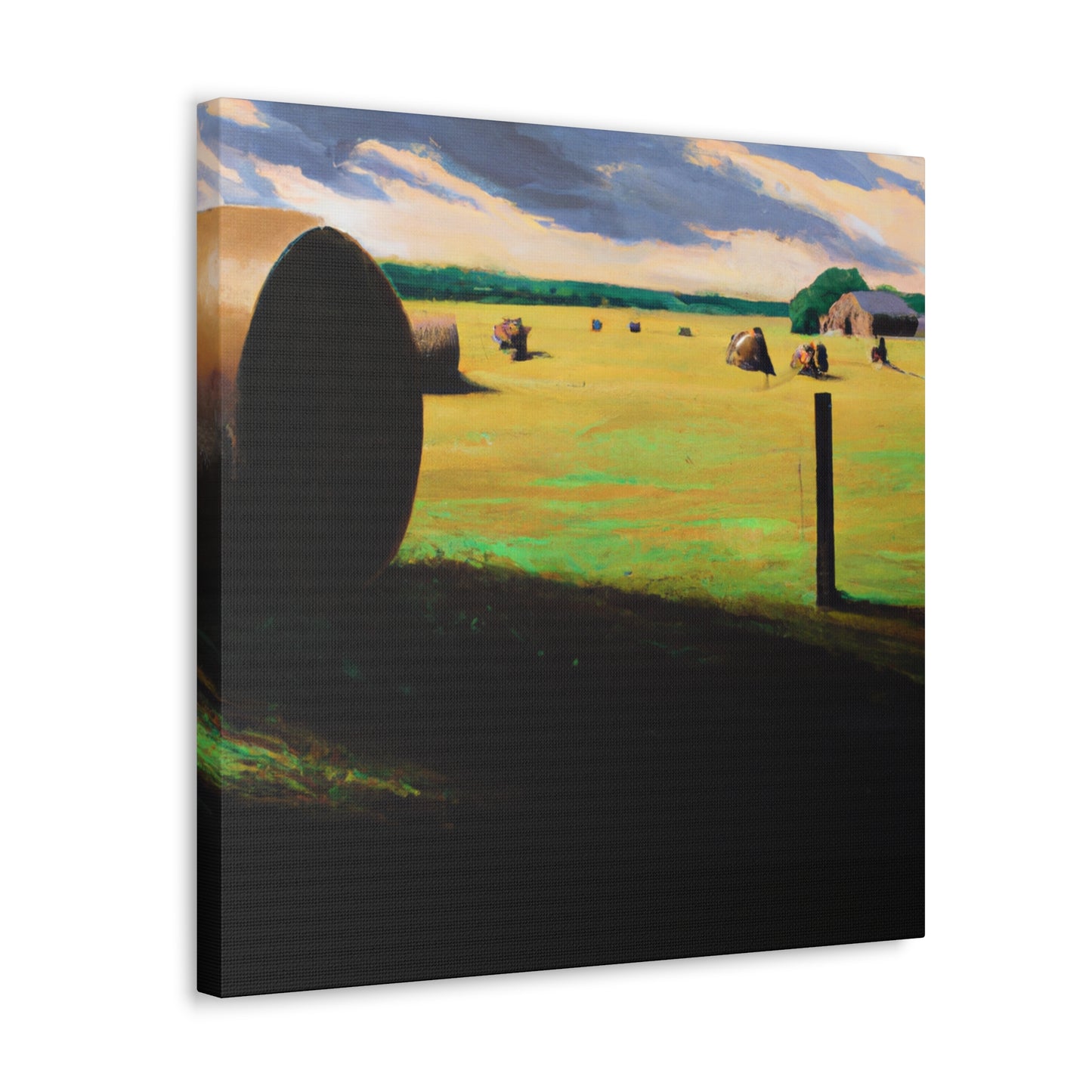 "Hayfield Realism Sunrise" - Canvas