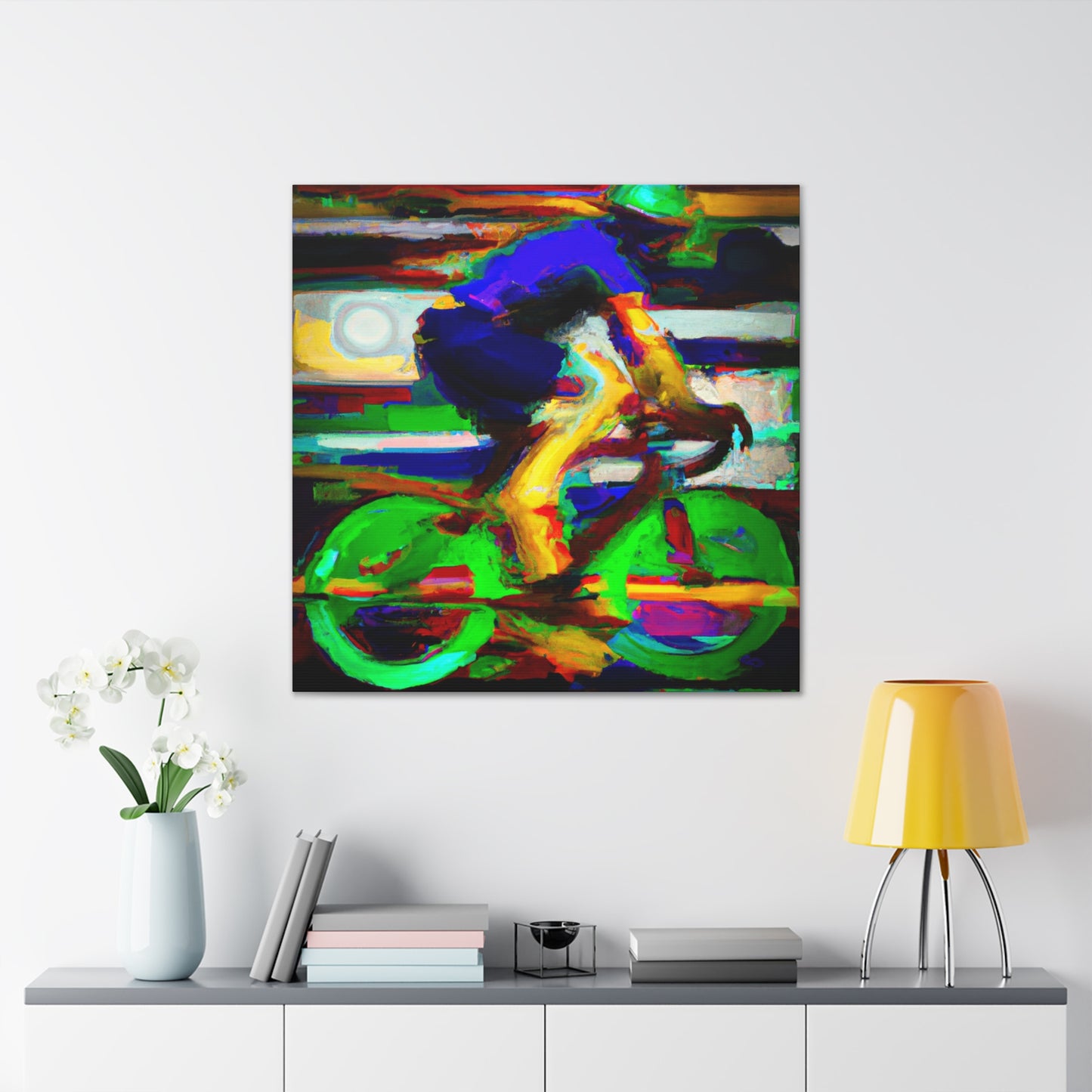 Bicycling Through Nature - Canvas