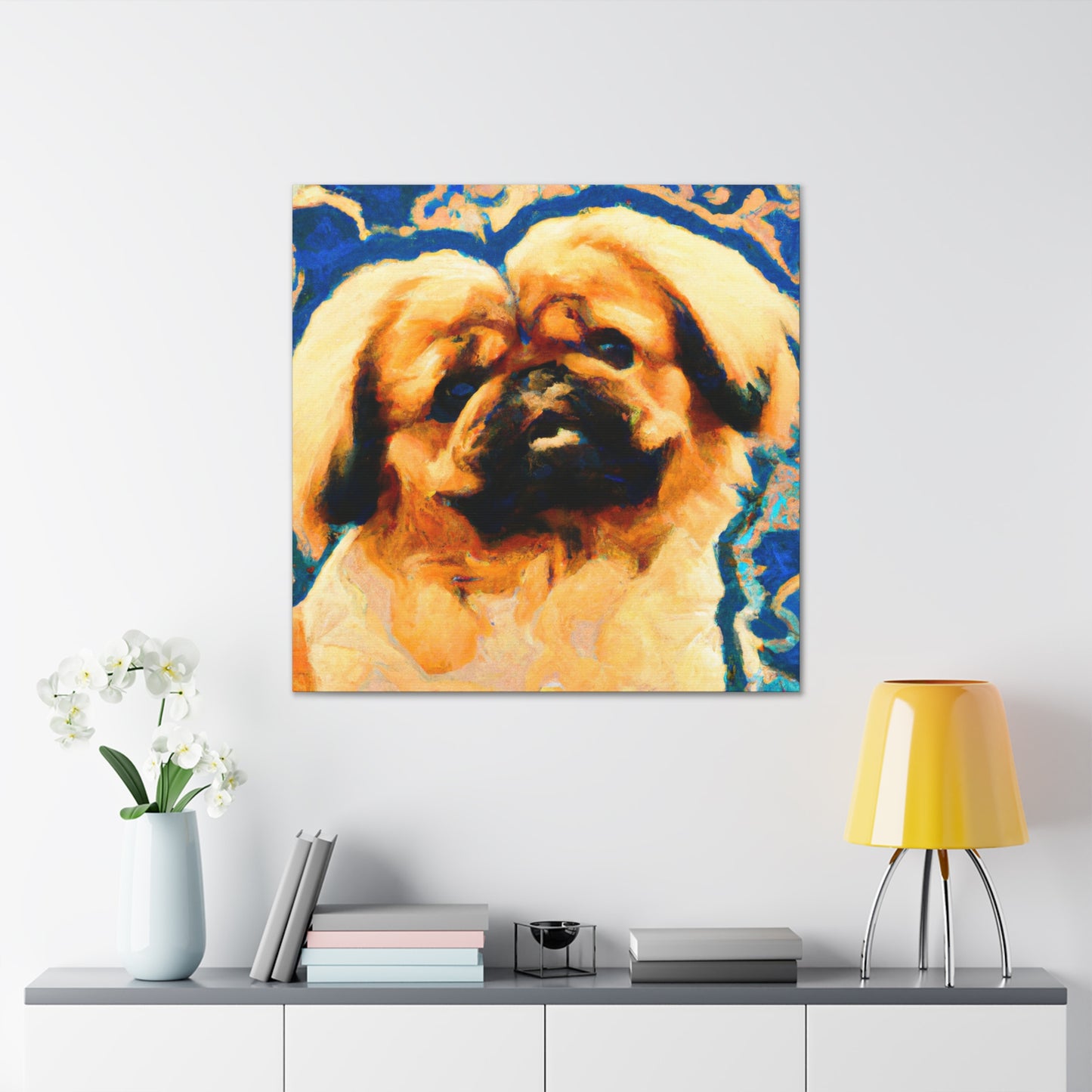 Pekingese Poised Elegance - Canvas