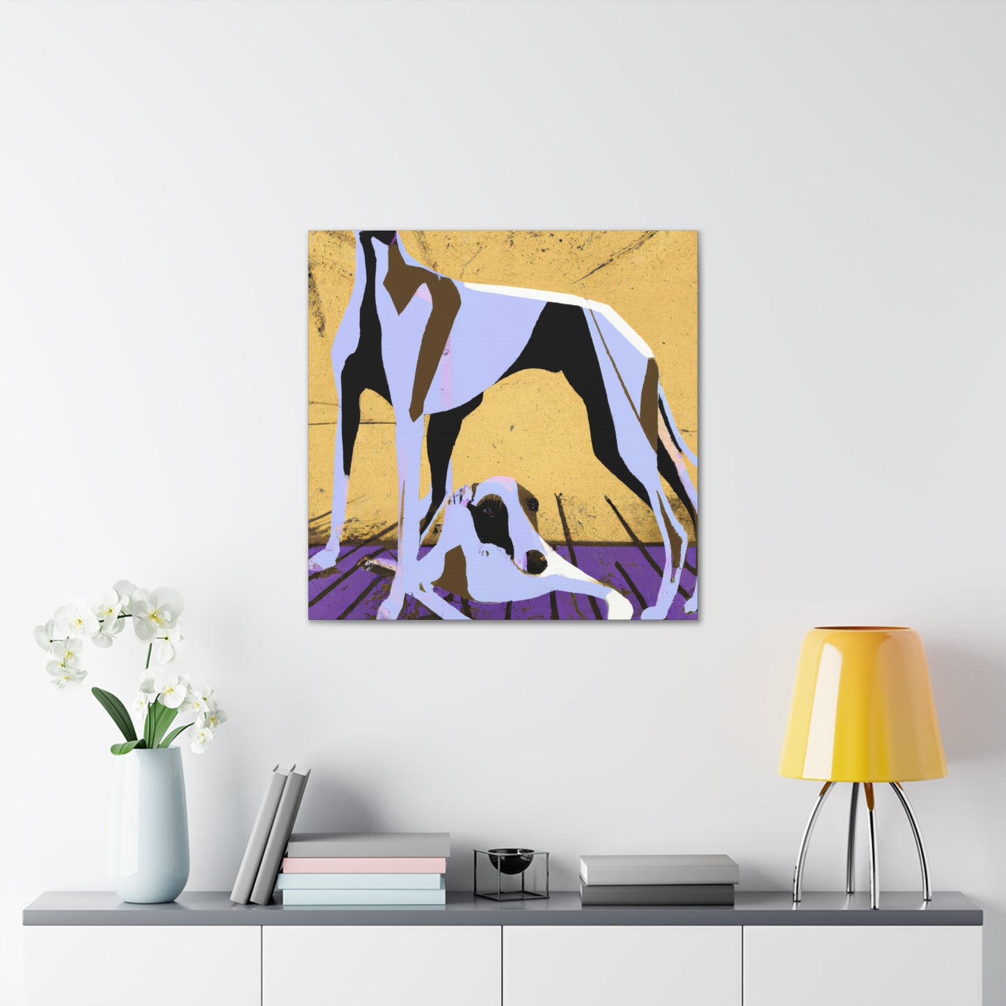 "Greyhound in Motion" - Canvas