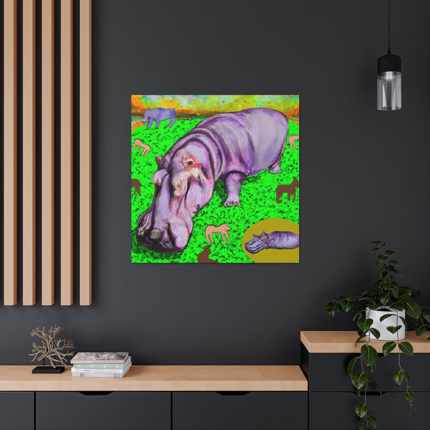 "Hippopotamus in Dreamland" - Canvas