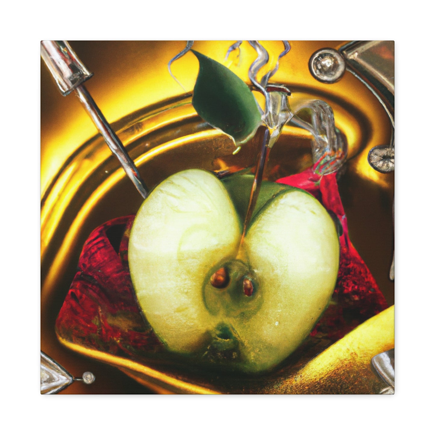 "Apple Adorned in Rococo" - Canvas