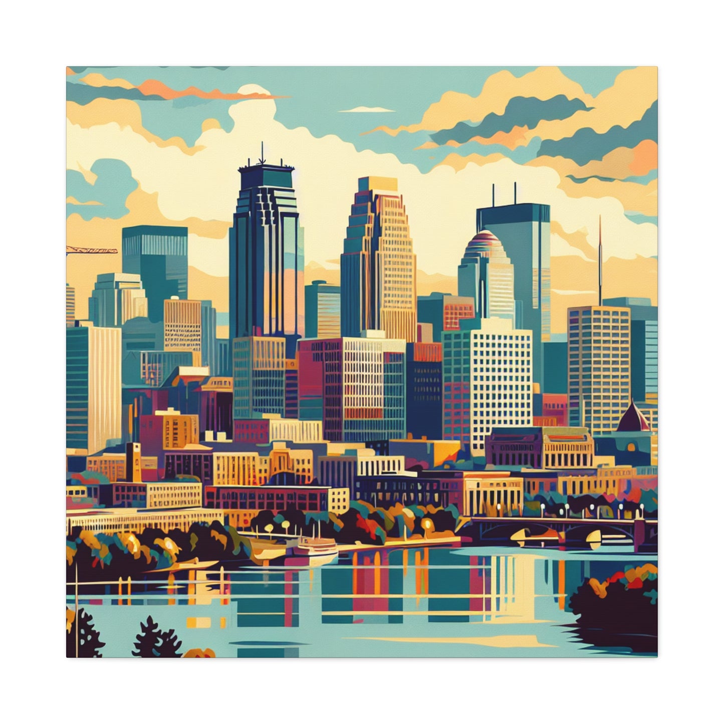 "Mosaic Minneapolis Splendor" - Canvas