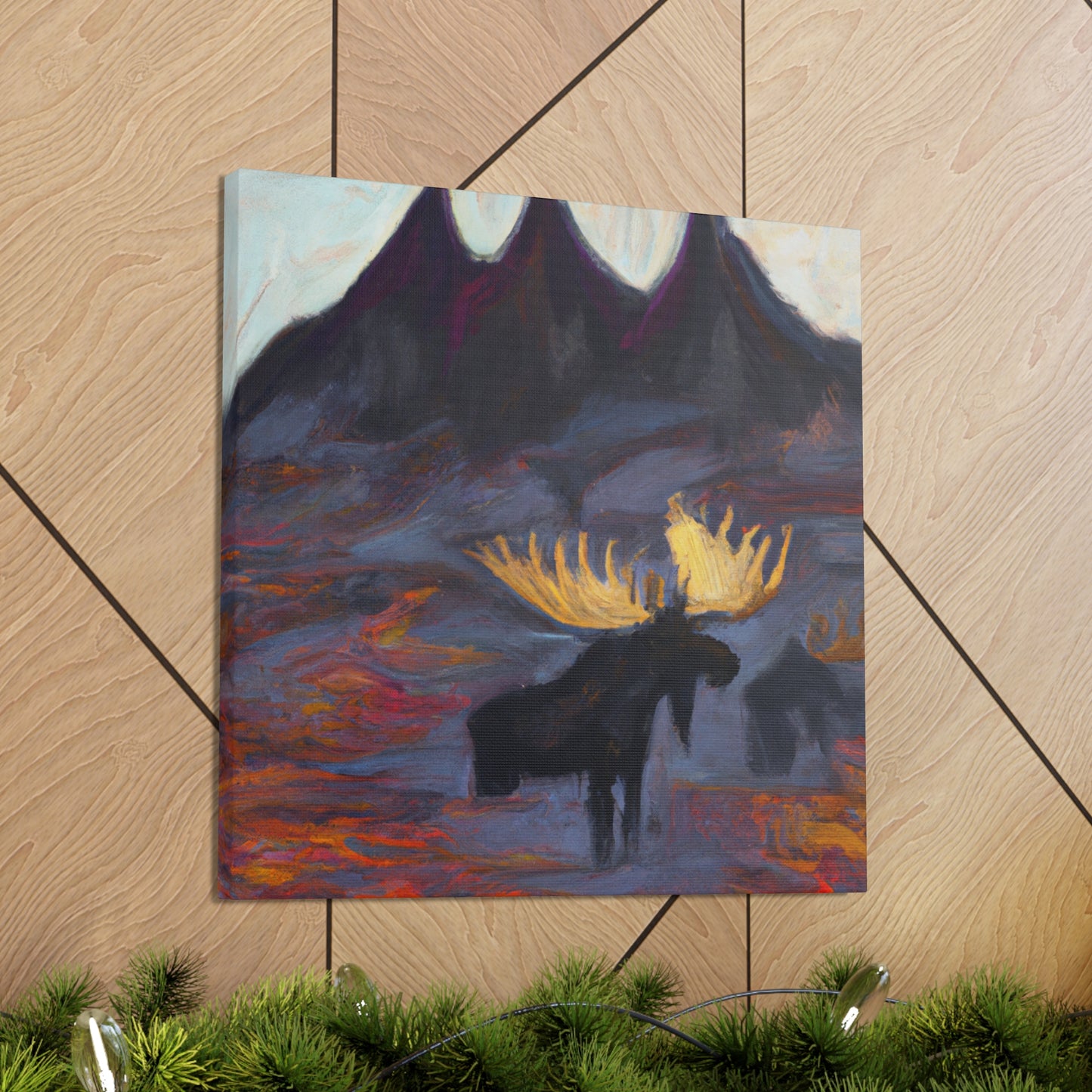 Moose Among Columns - Canvas