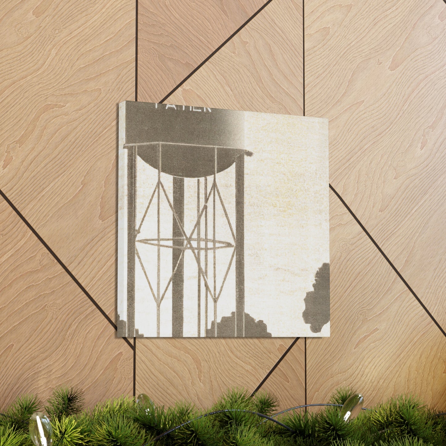 "The Water Tower Embrace" - Canvas