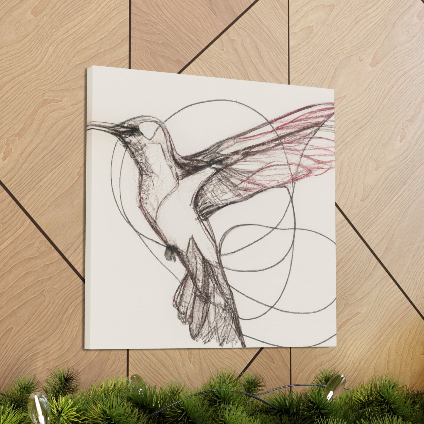 "Ruby Hummingbird Delight" - Canvas