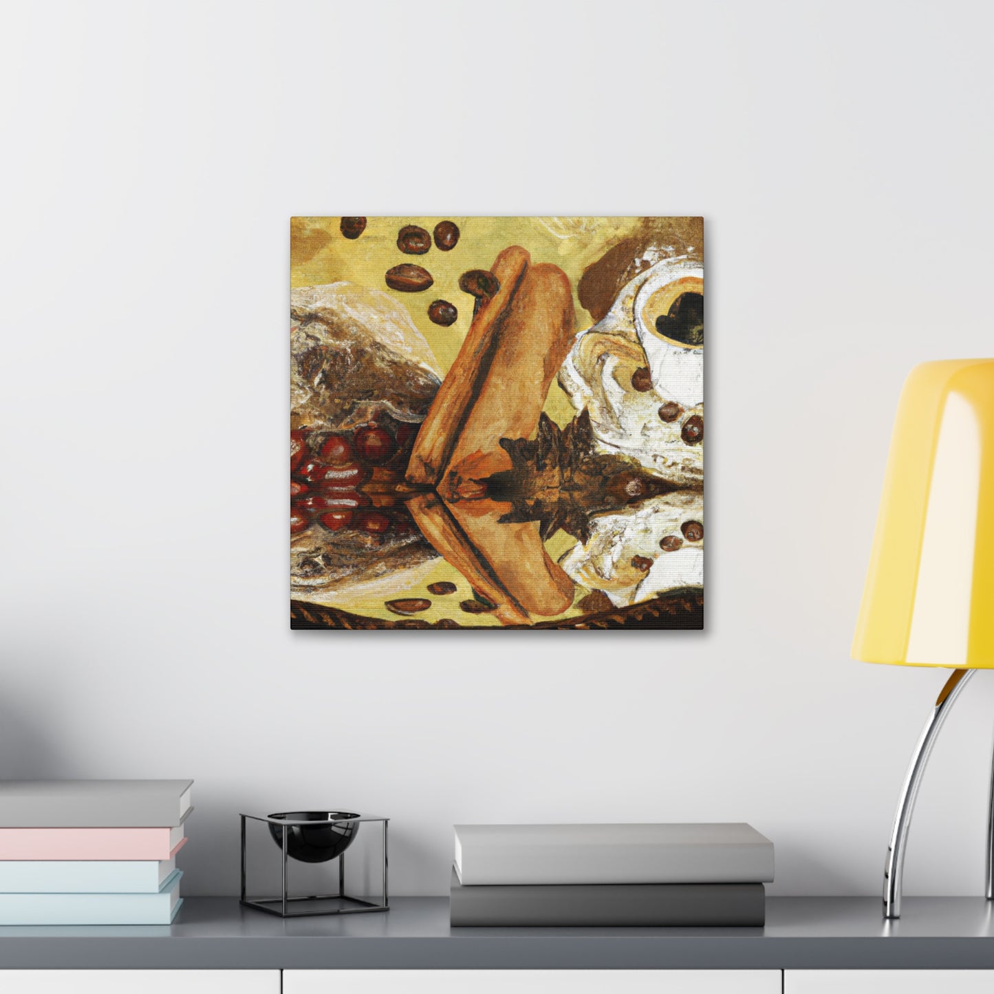 Coffee Drinking Beauty - Canvas