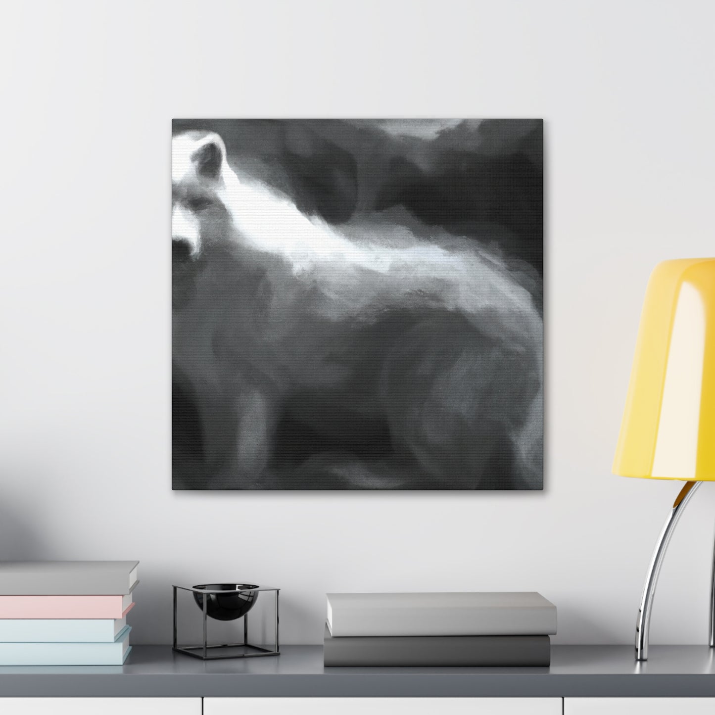 "Arctic Wolf Impressionism" - Canvas