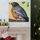 "Glamorous American Robins" - Canvas