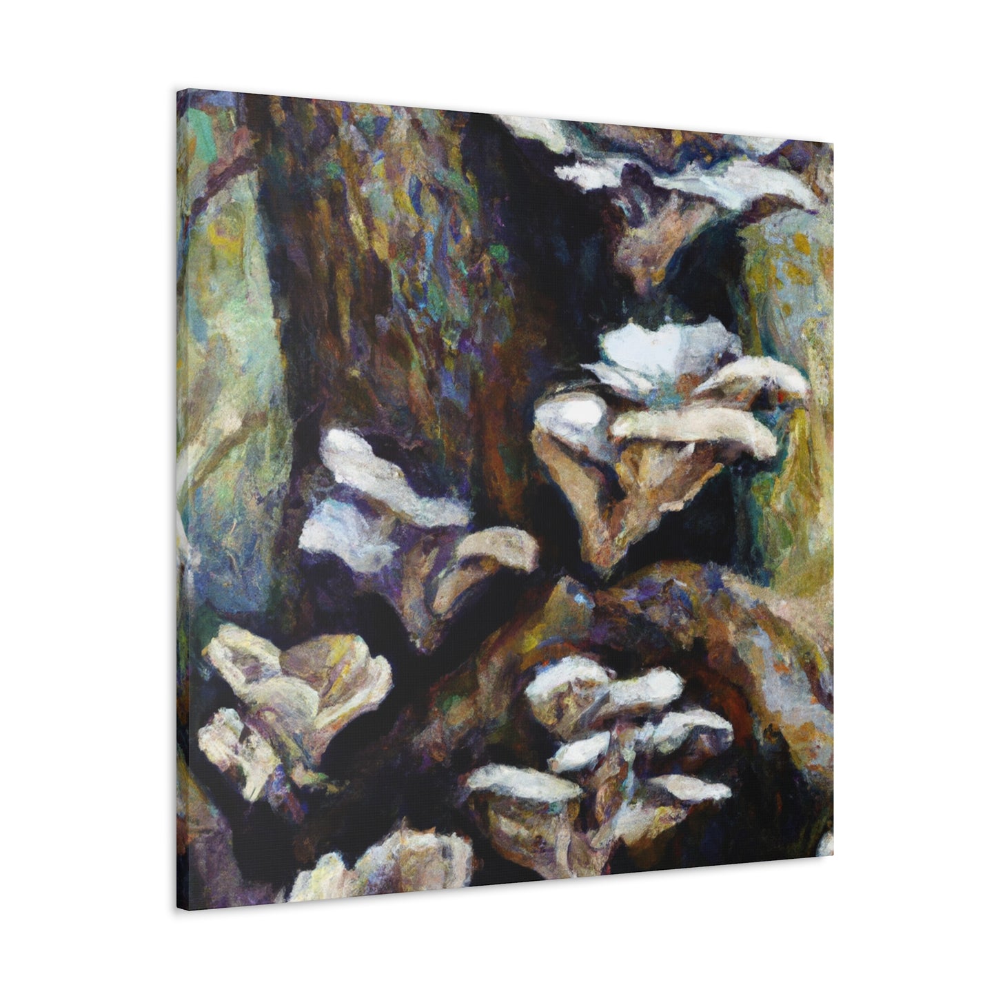 "Oyster Mushroom Impressionism" - Canvas