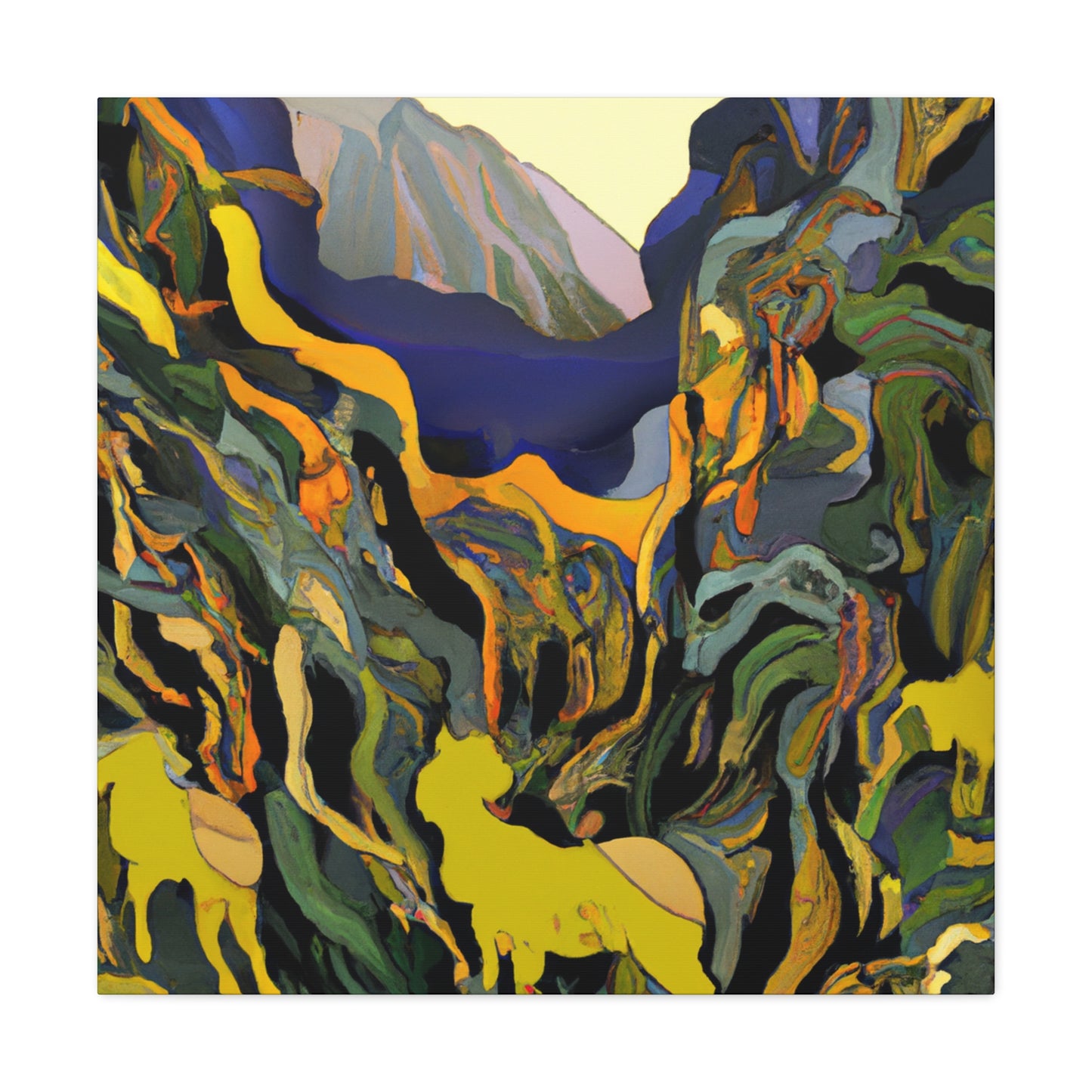 Ibex Mystic Mountain Land - Canvas