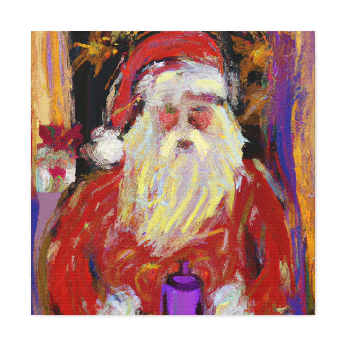 Santa Claus Abstraction - Canvas