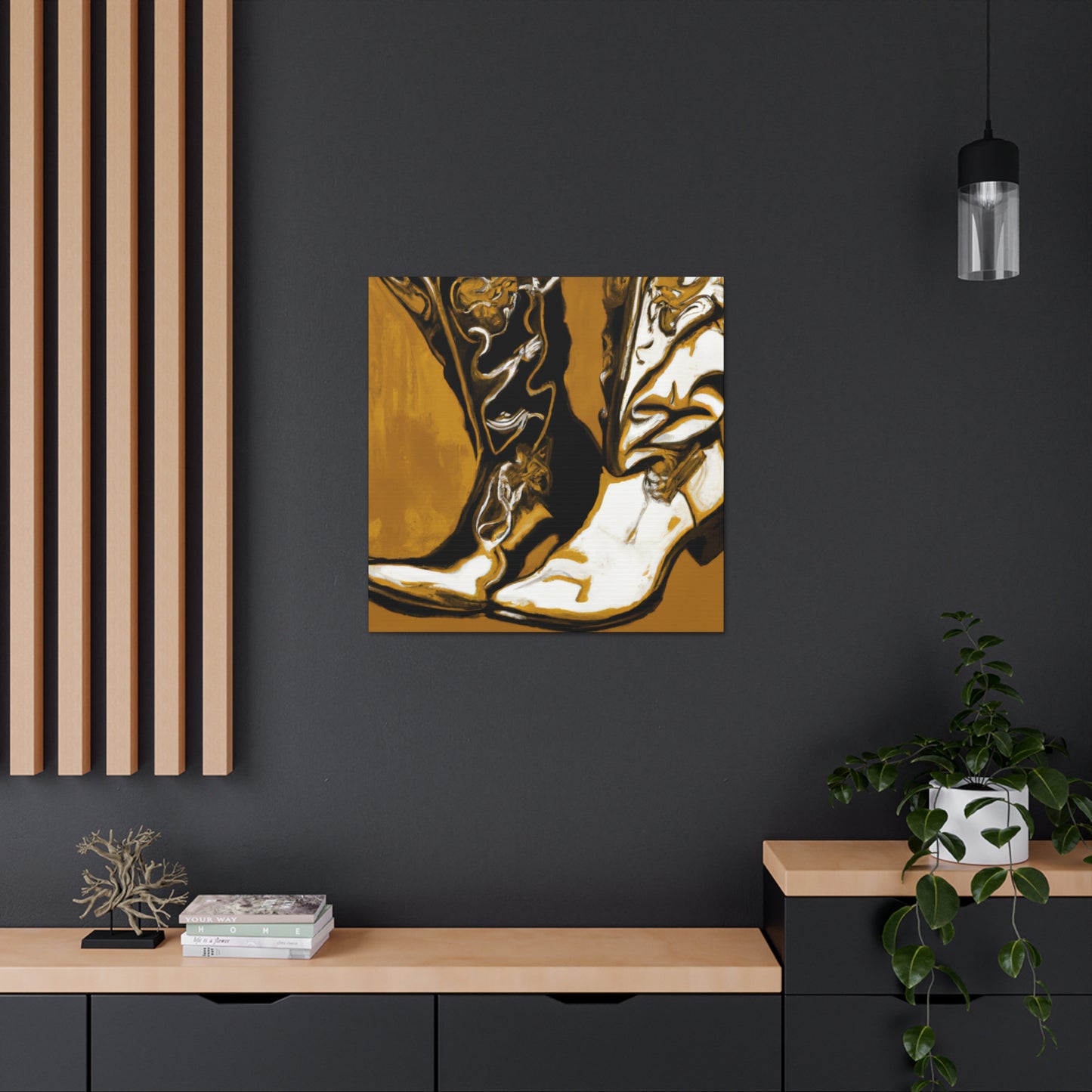 Boots on Baroque canvas - Canvas