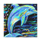 Dancing Dolphin Fauvism - Canvas