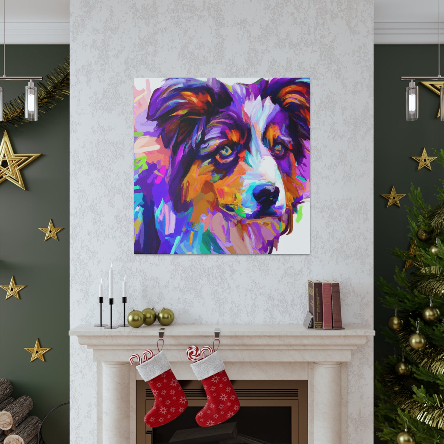 Australian Shepherd Reflection - Canvas