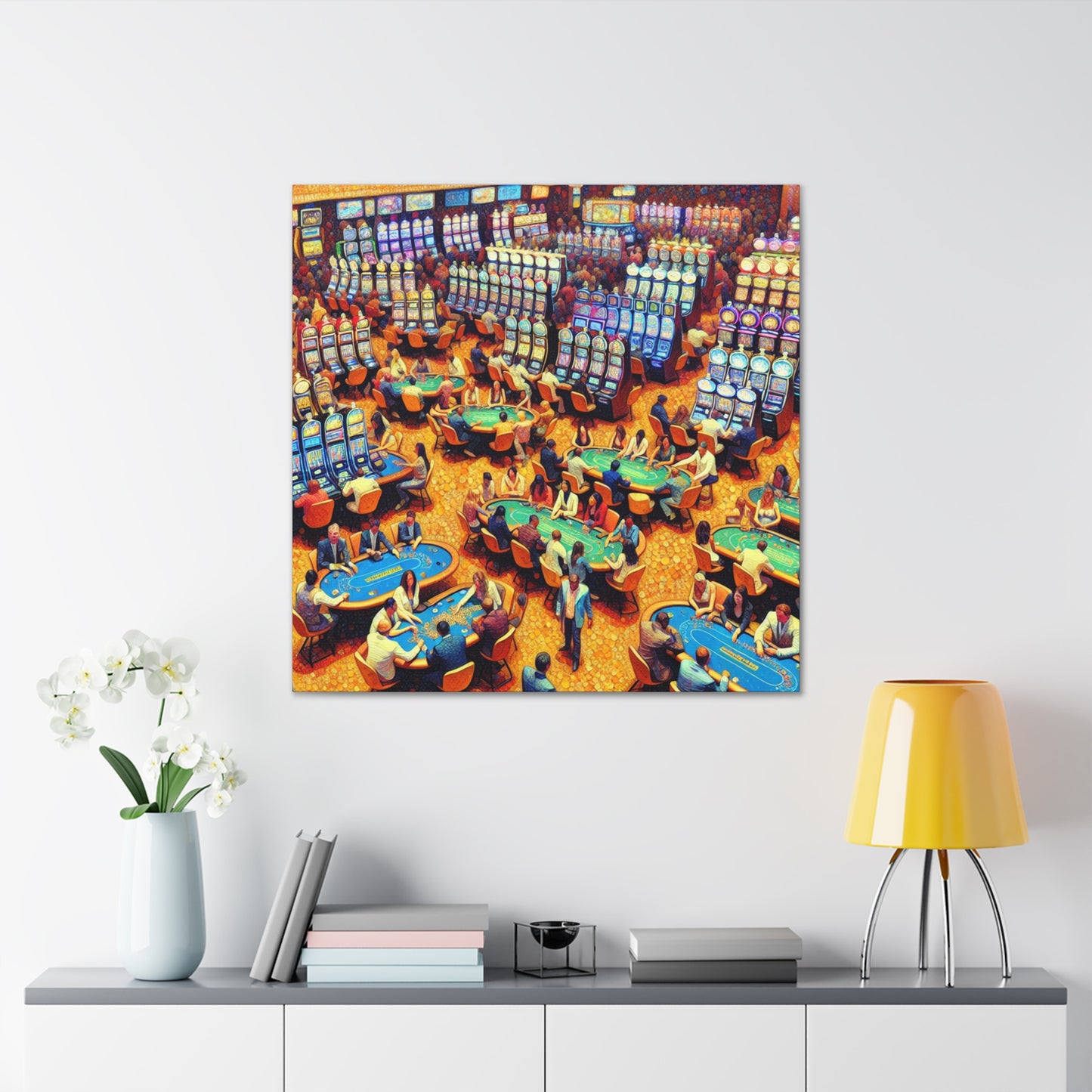 "Chaotic Night's Gambling" - Canvas