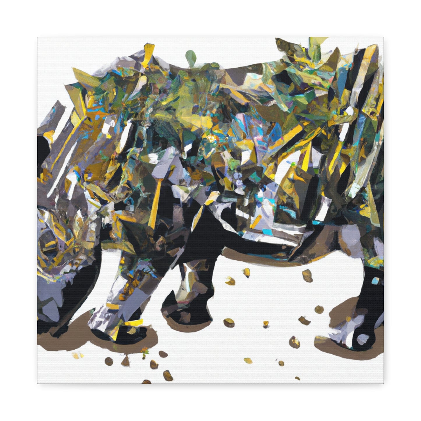 Rhinoceros: Abstracted - Canvas