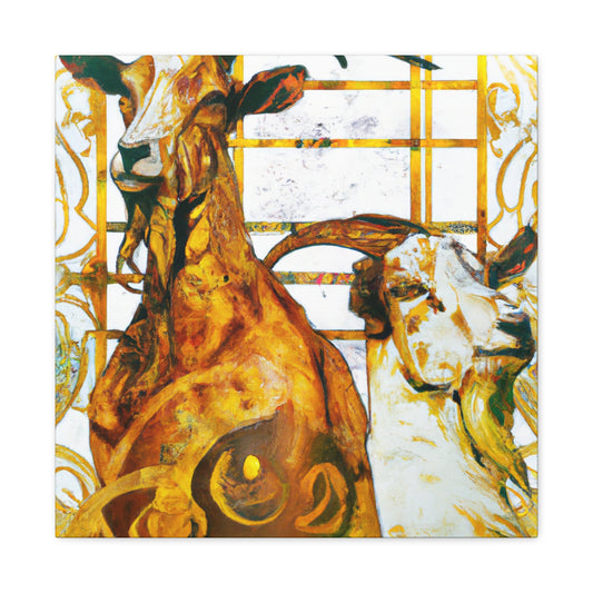 Goat in Art Deco - Canvas