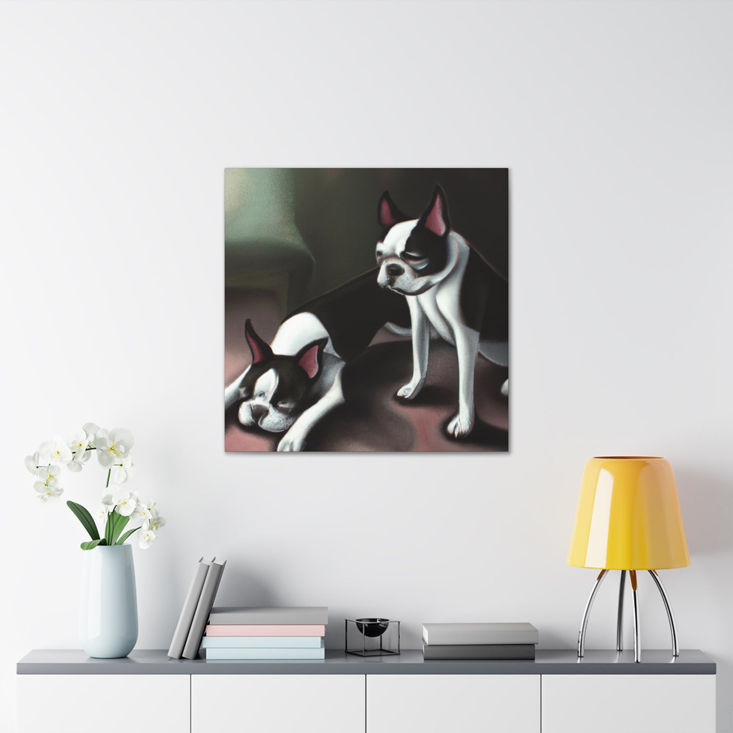 Boston Terrier Surrealism - Canvas