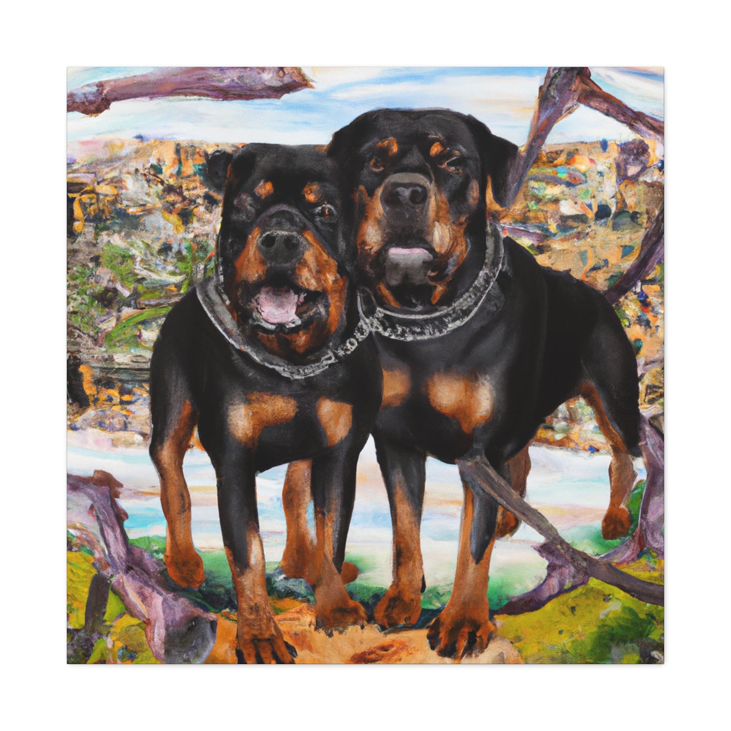 "Feral Rottweiler Vision" - Canvas