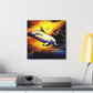 Dolphins in Moonlight - Canvas