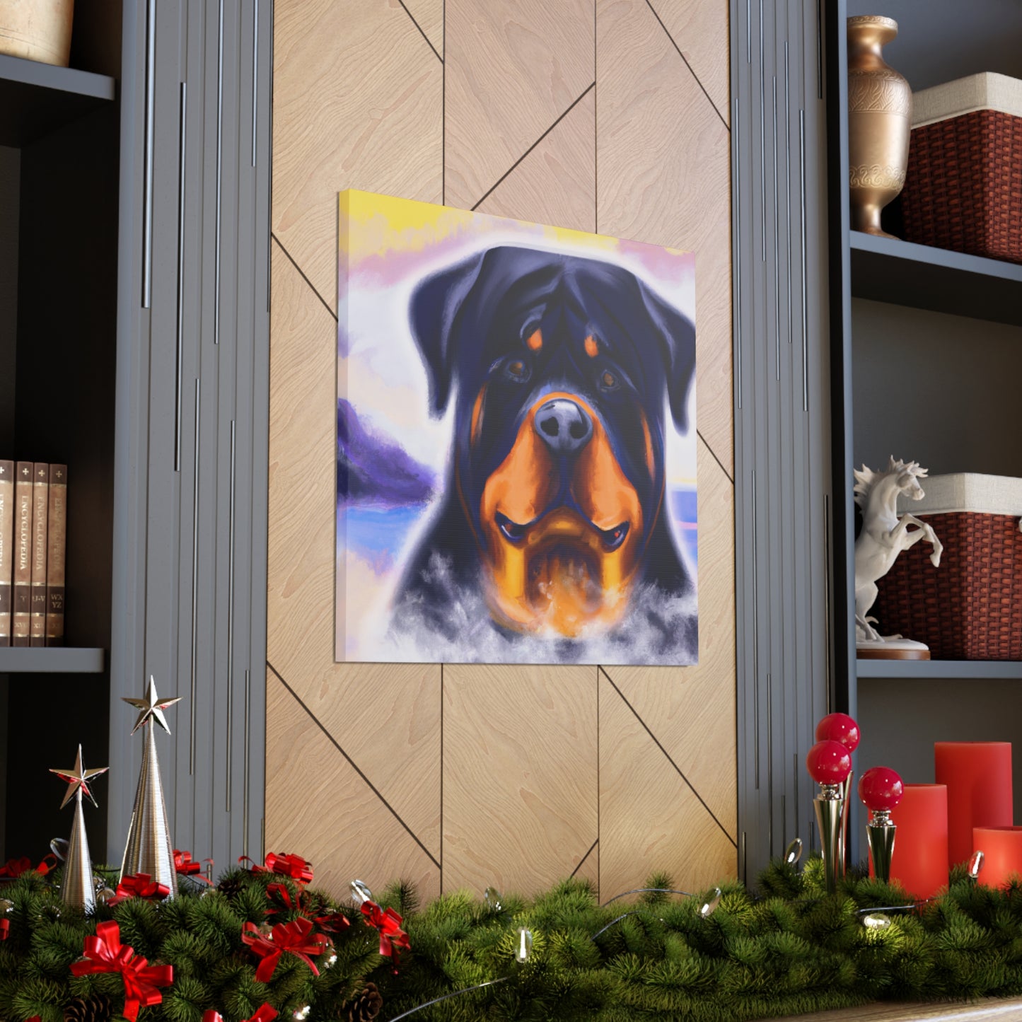 "Rottweiler's Regal Gaze" - Canvas