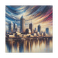 "Urban Mosaic: Indianapolis Reverie" - Canvas