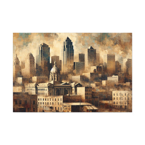 "Cityscape Spectrum Kansas" - Canvas