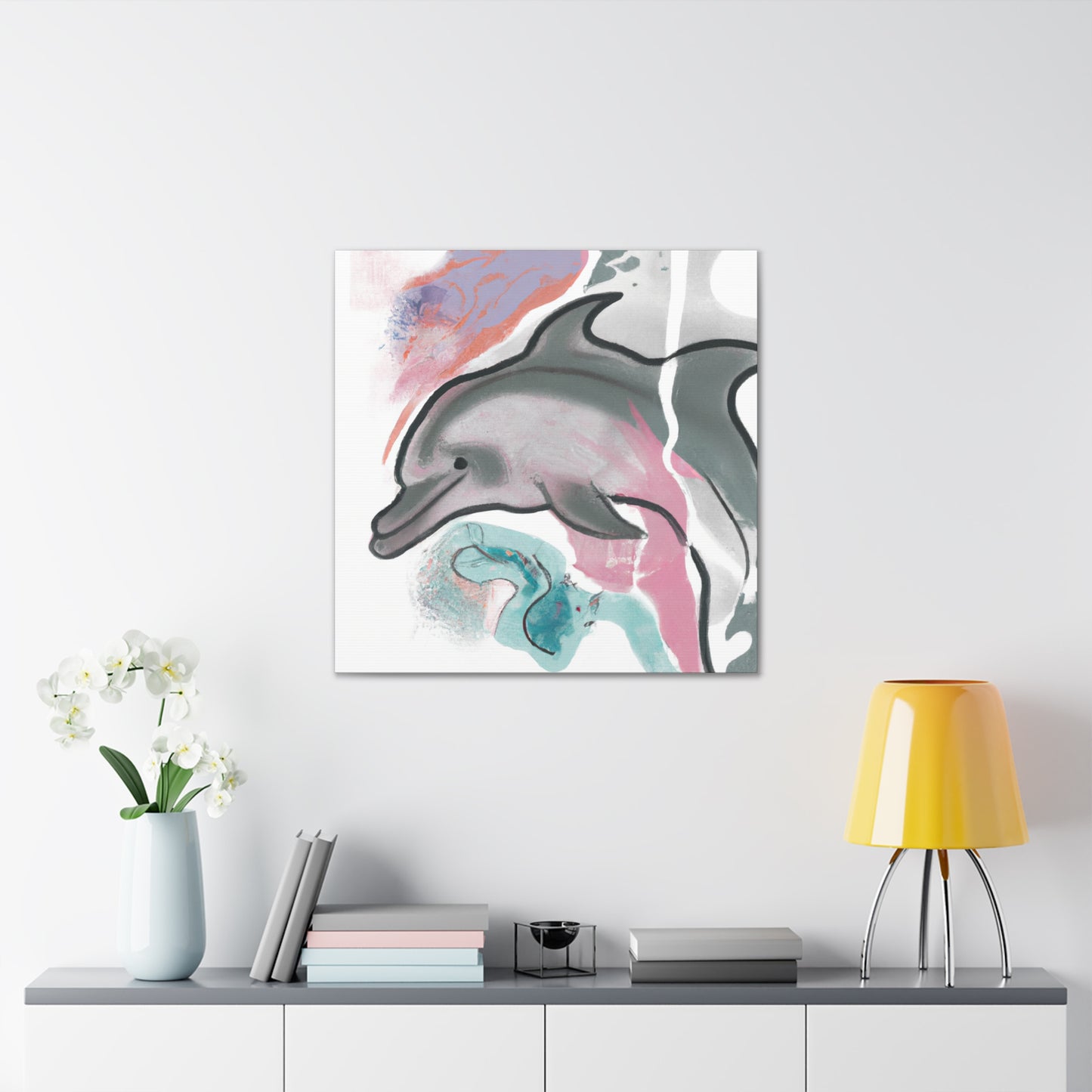 Dolphin Dance Abstraction - Canvas