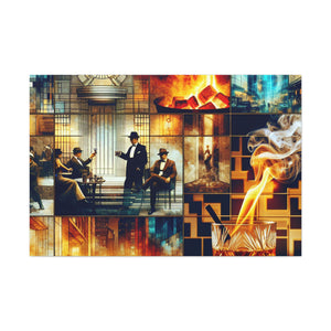 Gilded Prohibition Revelry - Canvas