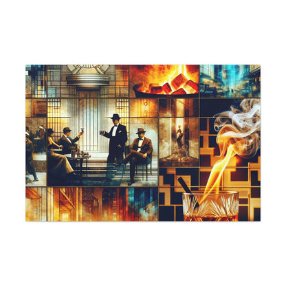 Gilded Prohibition Revelry - Canvas