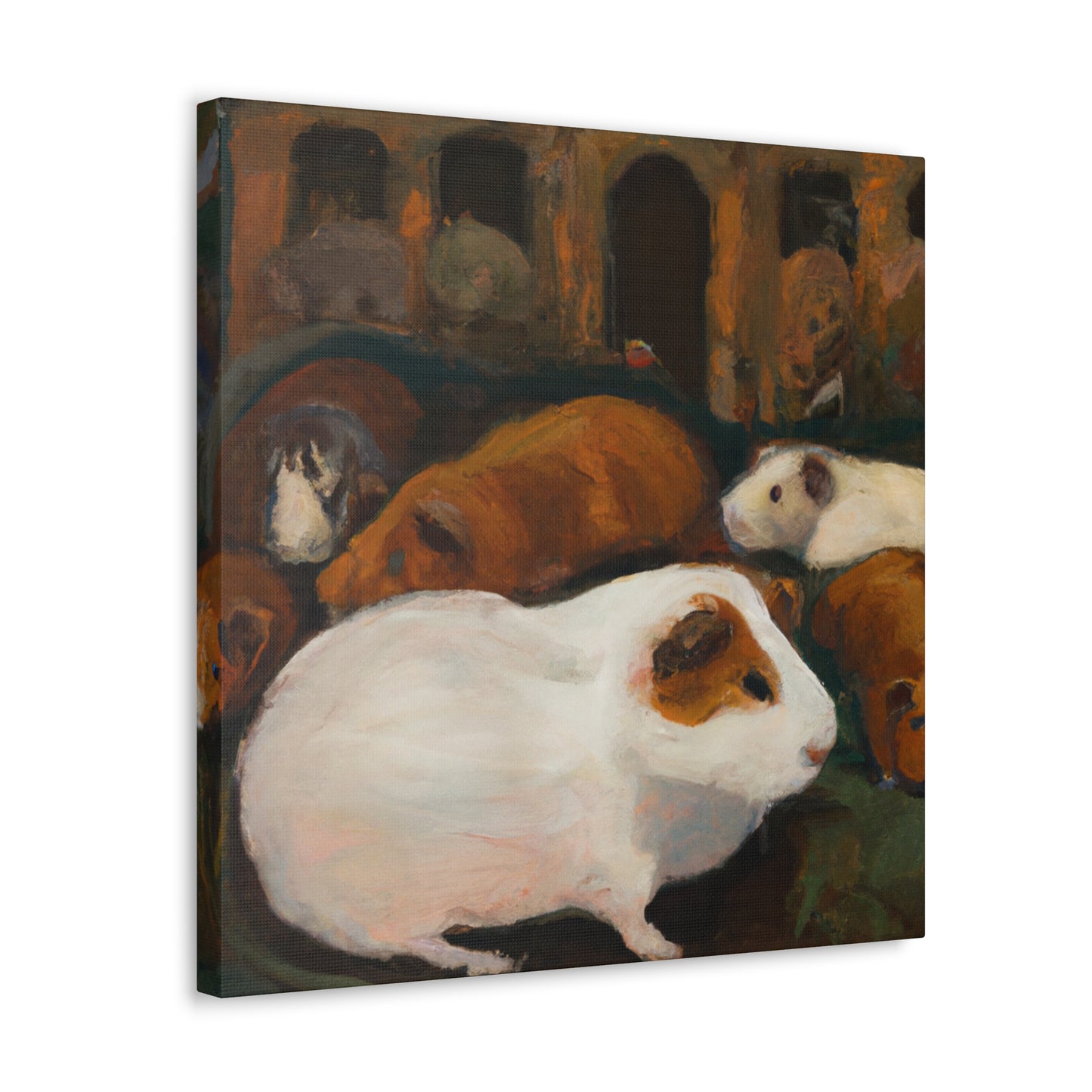 "Guinea Pig Renaissance Painting" - Canvas