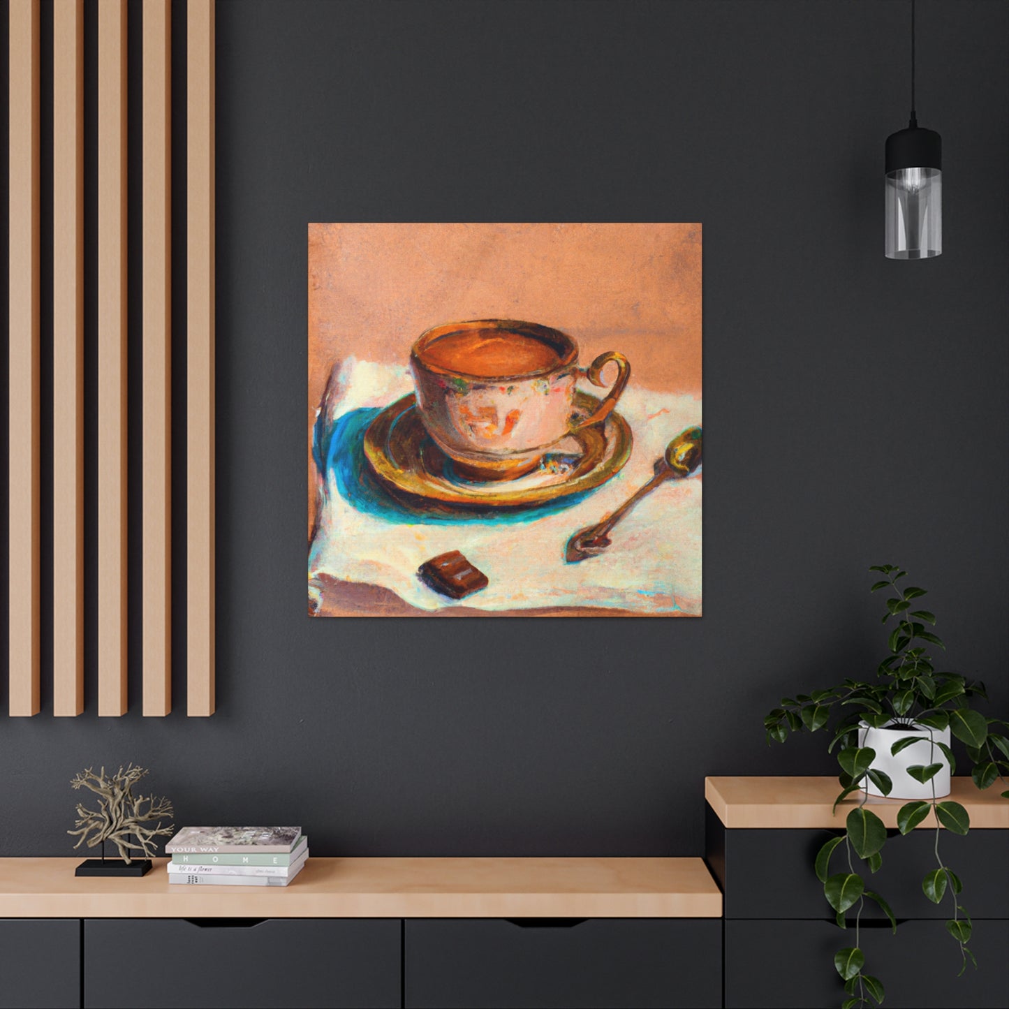 Coffee Cup Luxury Scene - Canvas