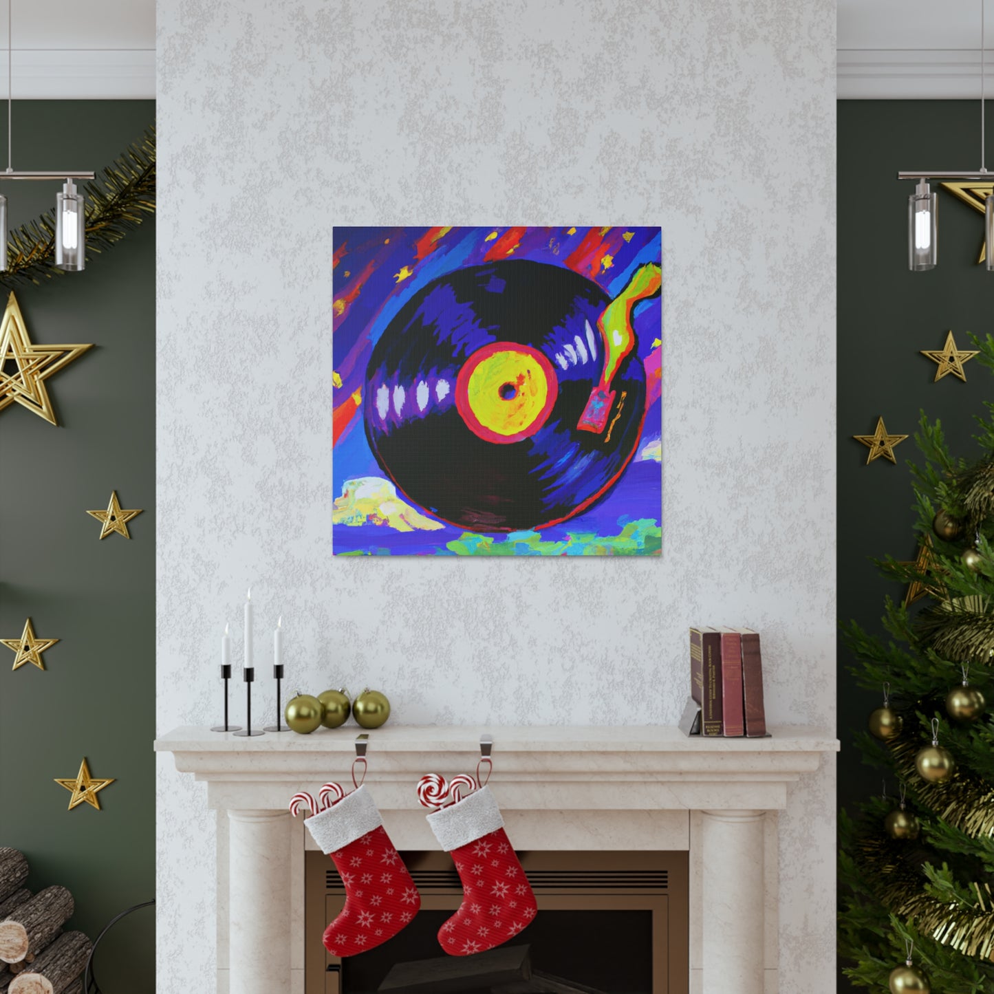 "Vinyl Resonance Impressionism" - Canvas