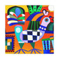 "Chickens in Art Deco" - Canvas