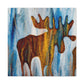 "Elk in Serene Reflection" - Canvas